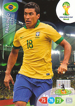 Paulinho Brazil Panini 2014 World Cup #55
